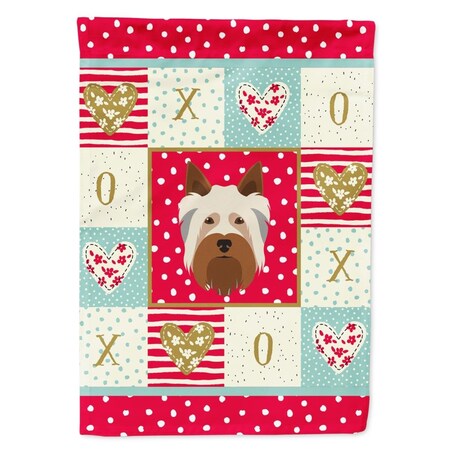 Carolines Treasures 28 x 0.01 x 40 in. Australian Silky Terrier Flag Canvas House Size CK5183CHF